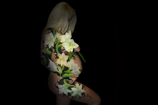 Bloemen bodypaint