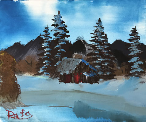 Paintings I Made Starting At The Age Of 6 Using Bob Ross Technique