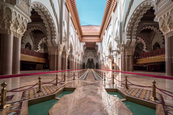 Pracht im Inneren der Hassan-II-Moschee in Casablanca