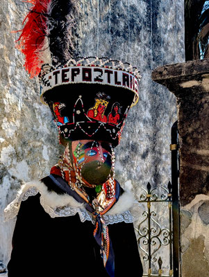 El Chinelo, eine Figur aus dem Karneval, typisch für Tepoztlán
