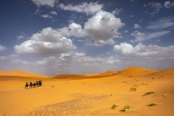 Auf Dromedaren zum Wüstencamp Merzouga