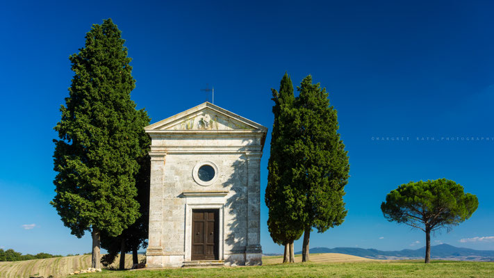 Die Cappella Vitaleta im Val d'Orcia - La Cappella Vitaleta nella Val d'Orcia