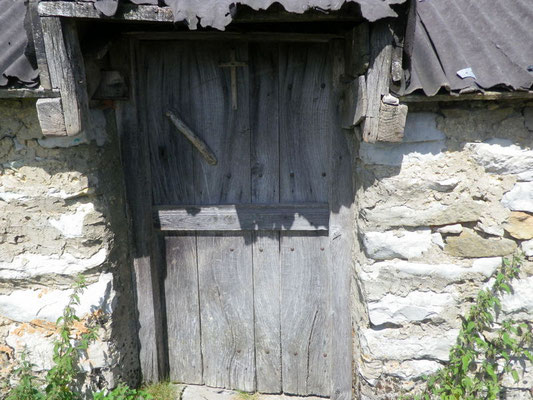 Porte d'entrée de la cabane Leizehandy.