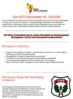 KSV RD-ECK Newsletter Nr. 03/2026