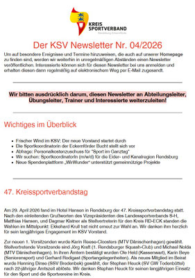 KSV RD-ECK Newsletter Nr. 04/2026
