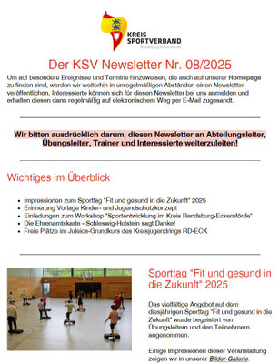 KSV RD-ECK Newsletter Nr. 08/2025