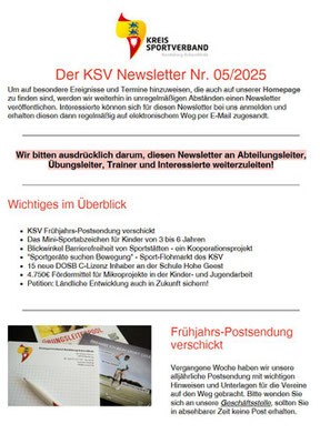 KSV RD-ECK Newsletter Nr. 05/2025