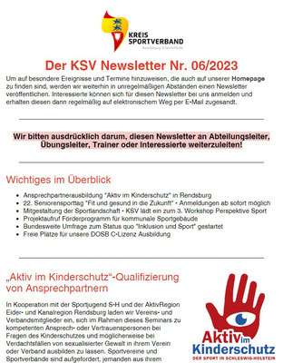KSV RD-ECK Newsletter Nr. 06/2023