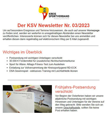 KSV RD-ECK Newsletter Nr. 03/2023