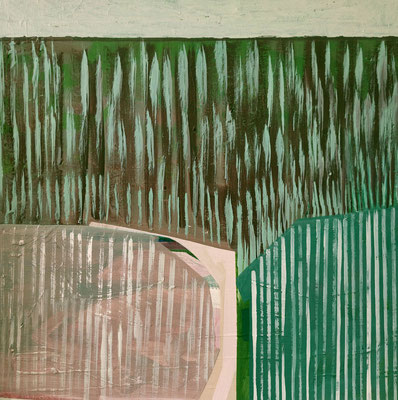 " Waldschneise", 50x50, Acryl a. Leinwand, 2022
