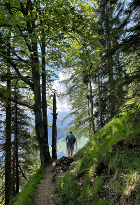 Abstieg von der Wetterfahne