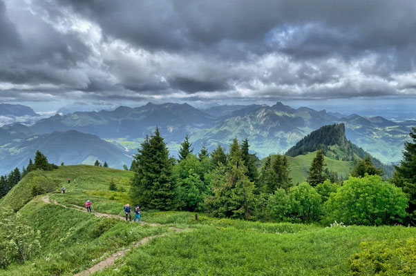 Blick beim Abstieg vom Hochgern