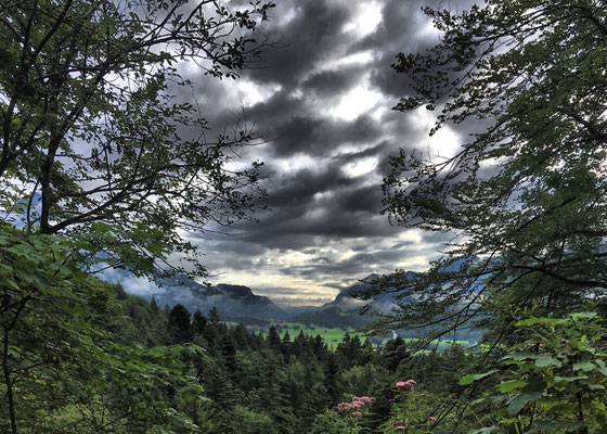 Aussicht am Aufstiegsweg von Ettenhausen