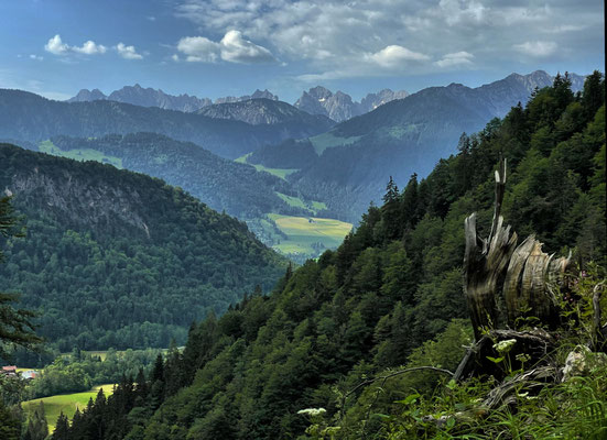 Freier Ausblick auf dem Weg zum Lochner Wasserfall
