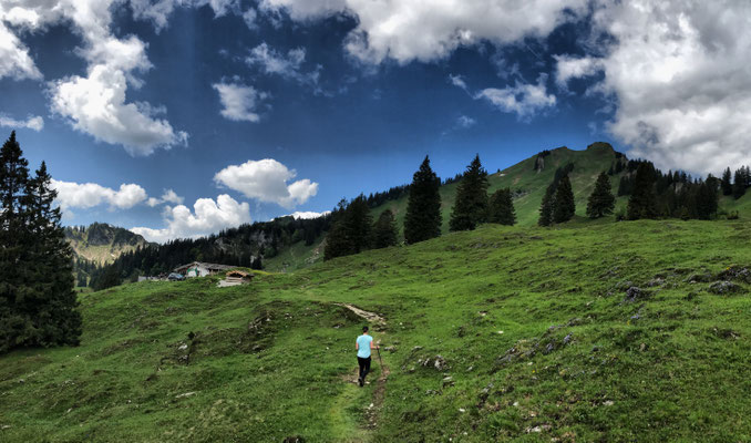 Auf dem Weg zur Bischofsfelln-Alm