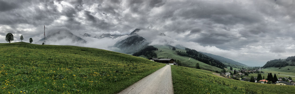 Blick zurück kurz nach dem Start