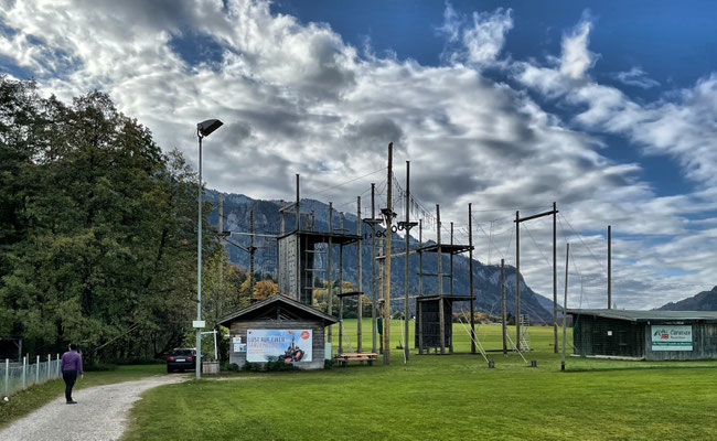 Vorbei am Chiemgauer Hochseilgarten Aschau