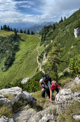 Die letzten Meter zur Hochplattenscharte