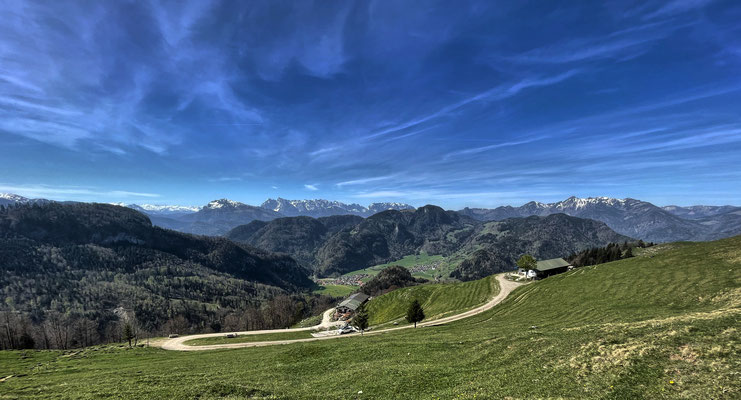 Panoramablick oberhalb der Rechenberg Alm