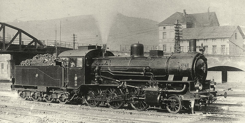 Preußische P6 Elberfeld 2127 im Bahnhof Siegen im Jahre 1905