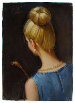 Ernie Luley Superstar, Blond, Oil on canvas, 70 x 52 cm 