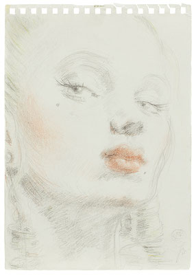 Ernie Luley Superstar, Lilith, Pencil, colour pencil on paper | 17 x 13 cm