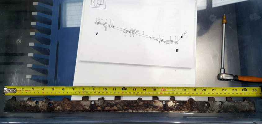 used gripper bar dismantled form impression cylinder (from workshop)