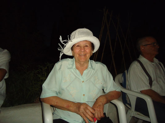 "La Nati", en la fiesta ibicenca del cortijo Las Salinas. 2011.