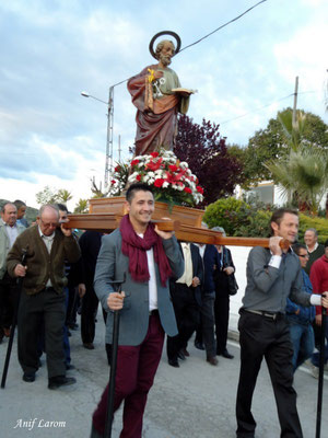 Día del Palo, 2012. El apóstol San Pedro en procesión.