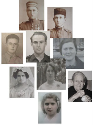 Los 9 hermanos de Doroteo. Hijos de José María Bermúdez y Natividad Zuheros. Nacidos en el cortijo Las Salinas