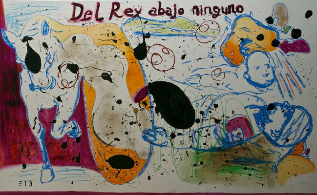 „Del Rey abajo ninguno“, 310x195cm, Mischtechnik auf LW, 2013