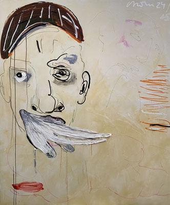 "Vaters Schweigen", 180 x 150 cm, Öl auf Leinwand, 2024/25