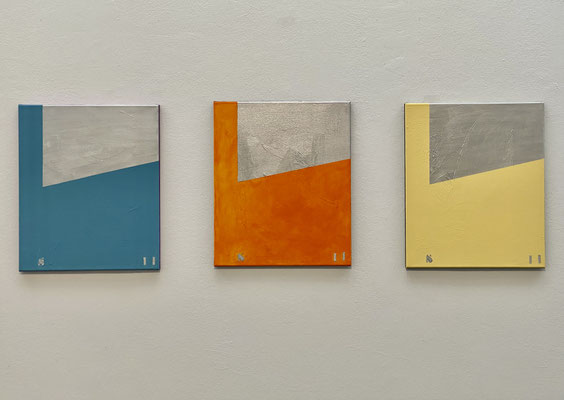 "Europa fällt“, Guillotinen Bilder, Acryl auf Leinwand, 2011
