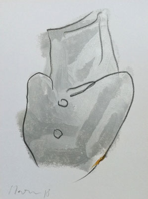 "O.T.", A4, Graphit auf Ölkreide auf Papier, 2018