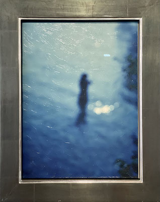 „Badende Nr. 0“, 40 x 30 cm, Strukturpaste auf Fotodruck auf Leinwand, 1994 (gerahmt) (Besitz des Künstlers)
