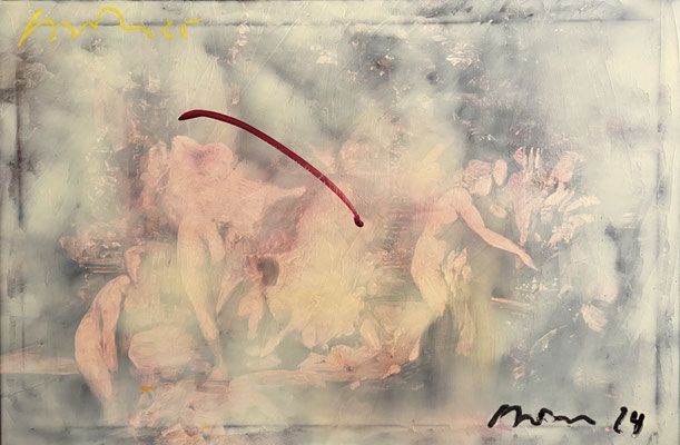 MakartSturm(Part2/reloaded) 75 x 50 cm, Malbutter und Öl auf Inkjet-Leinwand, 2024-2025