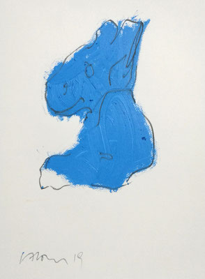 "O.T.", A4, Graphit auf Ölkreide auf Papier, 2019