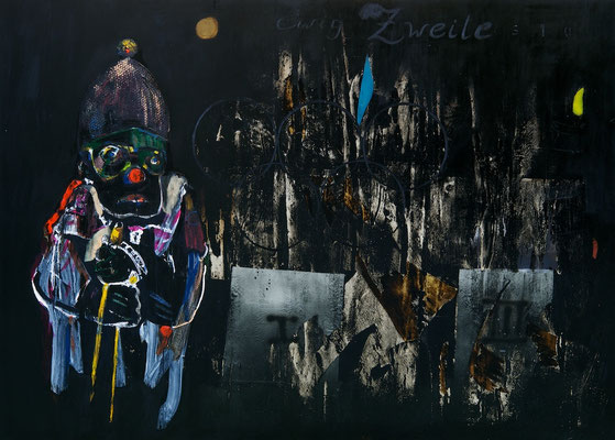 „Ewig Zweite“, 270x190cm, Mischtechnik auf LW, 2010-2013