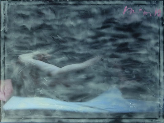 "Caravaggios Sleep 1", 100x75cm, Öl, Strukturpaste/Malbutter auf Ink-jet Leinwand, 2018 (Privatsammlung Deutschland/Berlin)