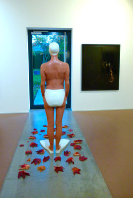 "Schwimmerin/Engel“, h.ca. 175cm, Öl auf Microwachs über Metallkonstruktion, 1998-2008