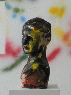 "Maria Magdalena", h.37cm, Öl auf Wachs auf Terrakotta, 2008 (Sammlung des Landes OÖ.)