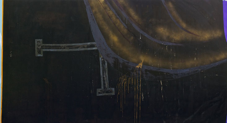 „Politbühne“, 330x180cm, Mischtechnik auf LW, 2012