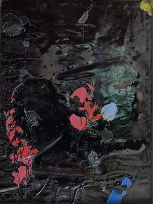 "Ophelia nach Courbet", 80x60cm, Öl, Bitumen auf Leinwand, 2016