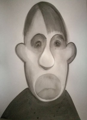 "so many me in me", 27 Teile je. 78x53cm, Chinatusche, Buntstifte, auf Bütten (Handgeschöpft) 2020