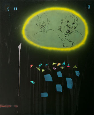 „Voyeur“, 170x140cm, Mischtechnik auf LW, 2009