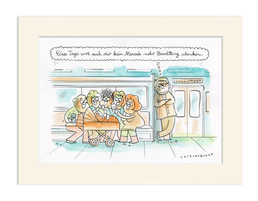Originalzeichnung "Keine Beachtung"