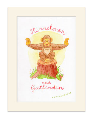 Originalzeichnung "Hinnehmen und Gutfinden"