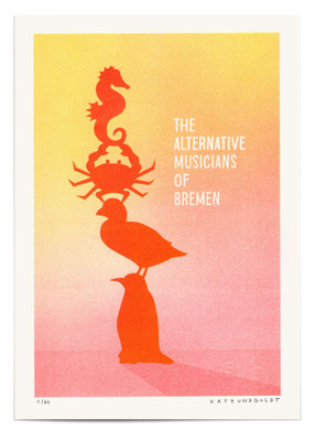 Risographie "The alternative musicians of Bremen"