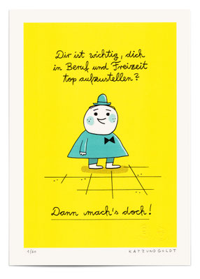 Risographie "Top aufgestellt"