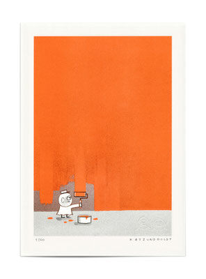 Risographie "Der Maler" (A4, signiert)